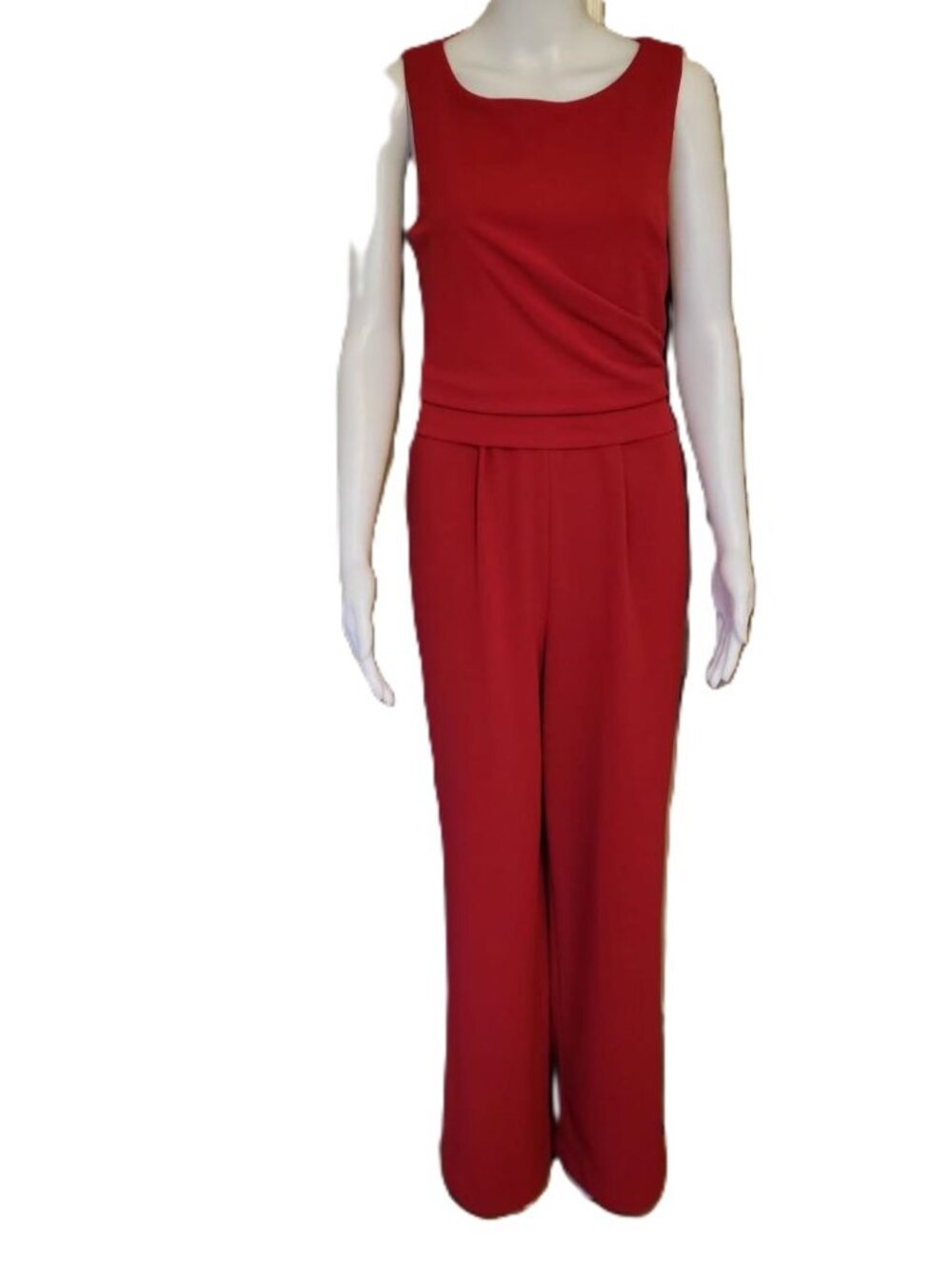 Red Sleeveless Calvin Klein Jumpsuit - Size 10